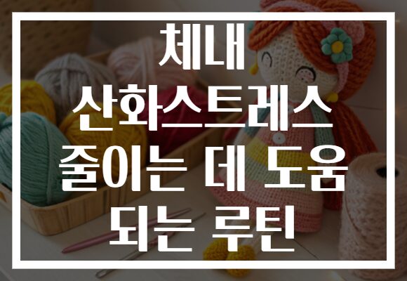 체내 산화스트레스 줄이는 데 도움 되는 루틴