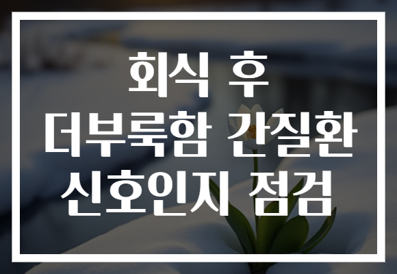 회식 후 더부룩함 간질환 신호인지 점검