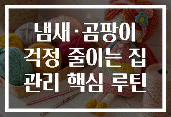 냄새·곰팡이 걱정 줄이는 집 관리 핵심 루틴