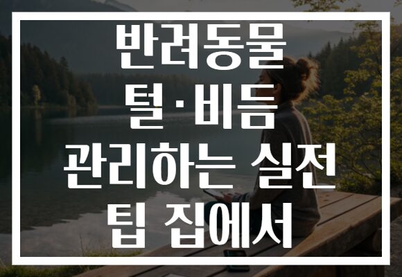반려동물 털·비듬 관리하는 실전 팁 집에서