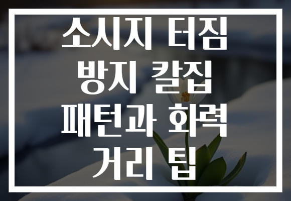 소시지 터짐 방지 칼집 패턴과 화력 거리 팁