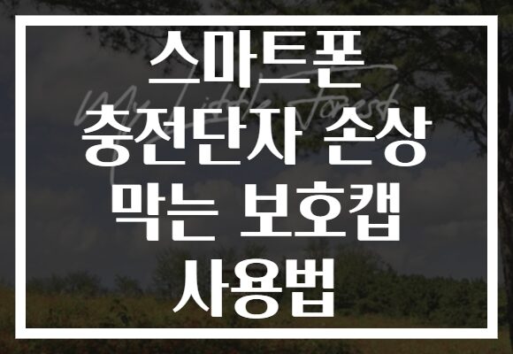 스마트폰 충전단자 손상 막는 보호캡 사용법