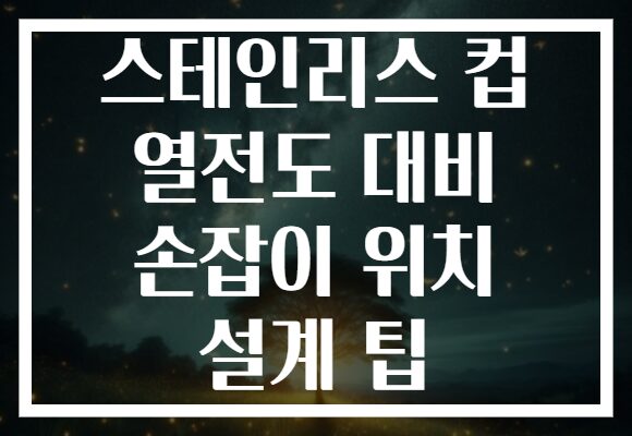 스테인리스 컵 열전도 대비 손잡이 위치 설계 팁