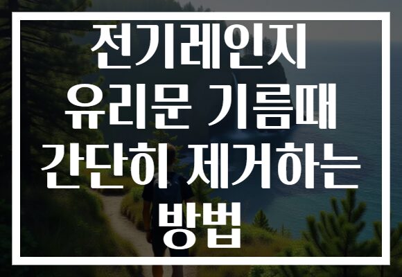 전기레인지 유리문 기름때 간단히 제거하는 방법