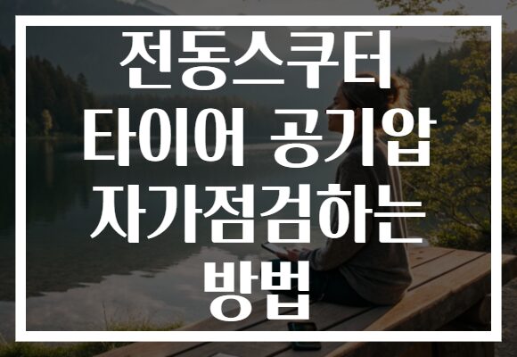 전동스쿠터 타이어 공기압 자가점검하는 방법