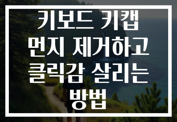 키보드 키캡 먼지 제거하고 클릭감 살리는 방법