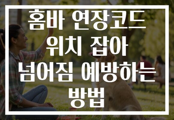 홈바 연장코드 위치 잡아 넘어짐 예방하는 방법
