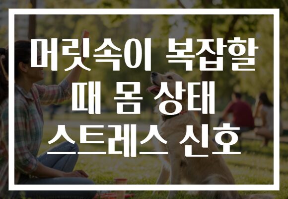 머릿속이 복잡할 때 몸 상태 스트레스 신호