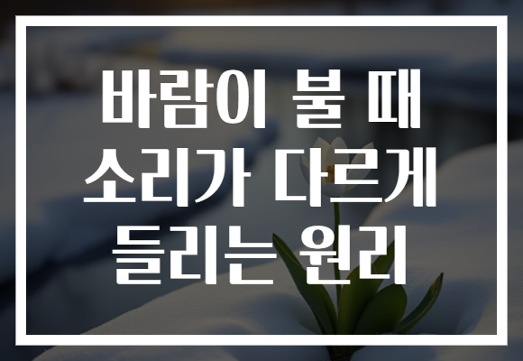 바람이 불 때 소리가 다르게 들리는 원리