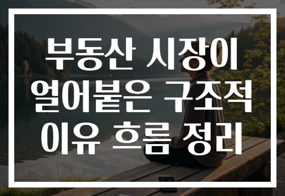 부동산 시장이 얼어붙은 구조적 이유 흐름 정리