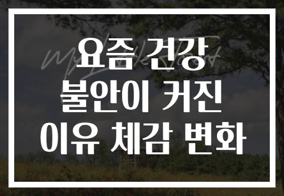 요즘 건강 불안이 커진 이유 체감 변화