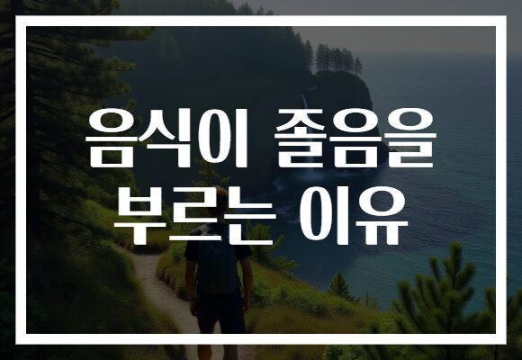 음식이 졸음을 부르는 이유