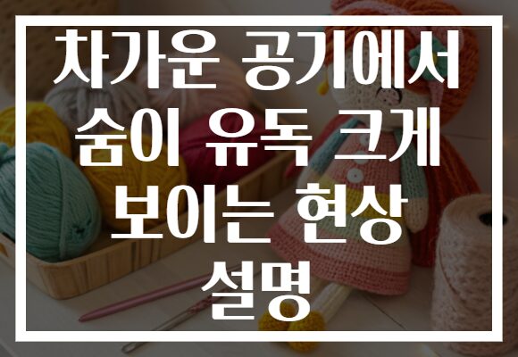 차가운 공기에서 숨이 유독 크게 보이는 현상 설명