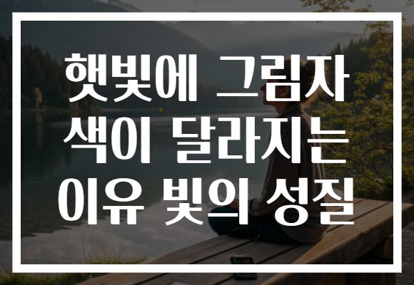 햇빛에 그림자 색이 달라지는 이유 빛의 성질