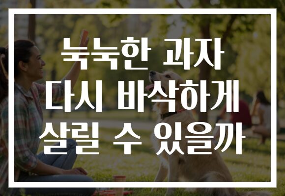 눅눅한 과자 다시 바삭하게 살릴 수 있을까