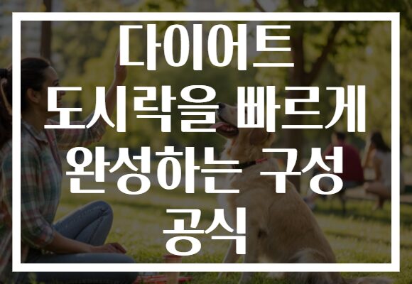 다이어트 도시락을 빠르게 완성하는 구성 공식
