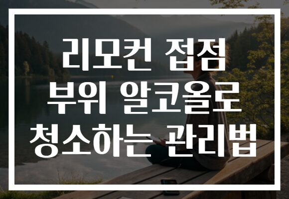 리모컨 접점 부위 알코올로 청소하는 관리법