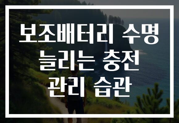 보조배터리 수명 늘리는 충전 관리 습관