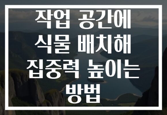 작업 공간에 식물 배치해 집중력 높이는 방법