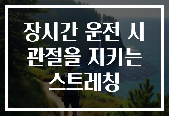 장시간 운전 시 관절을 지키는 스트레칭