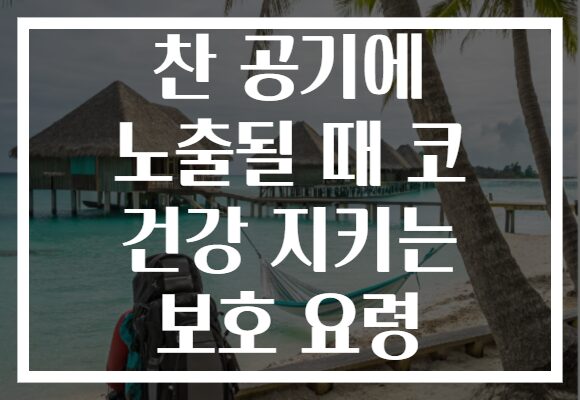 찬 공기에 노출될 때 코 건강 지키는 보호 요령