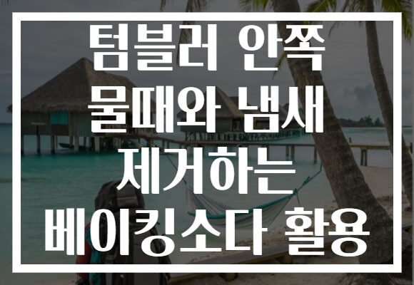 텀블러 안쪽 물때와 냄새 제거하는 베이킹소다 활용