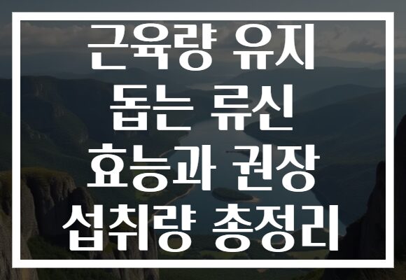 근육량 유지 돕는 류신 효능과 권장 섭취량 총정리