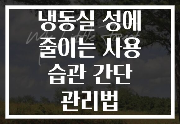 냉동실 성에 줄이는 사용 습관 간단 관리법