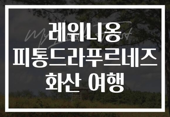 레위니옹 피통드라푸르네즈 화산 여행