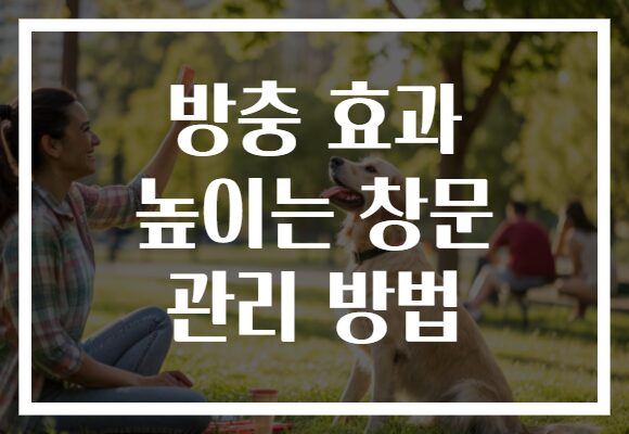 방충 효과 높이는 창문 관리 방법
