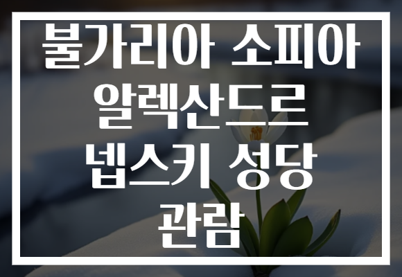 불가리아 소피아 알렉산드르 넵스키 성당 관람