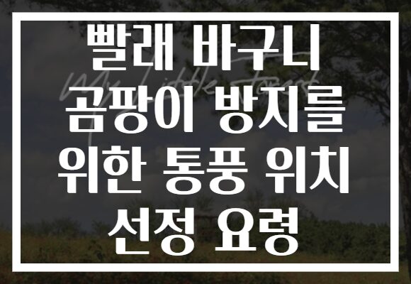 빨래 바구니 곰팡이 방지를 위한 통풍 위치 선정 요령