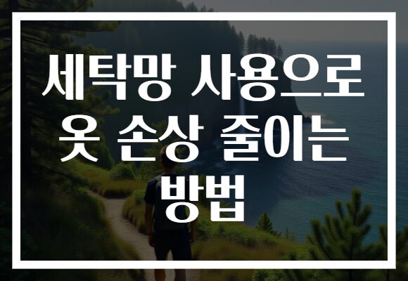 세탁망 사용으로 옷 손상 줄이는 방법