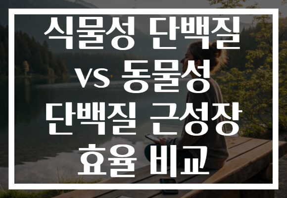 식물성 단백질 vs 동물성 단백질 근성장 효율 비교