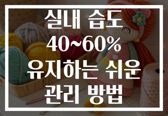 실내 습도 40~60% 유지하는 쉬운 관리 방법