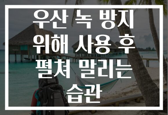 우산 녹 방지 위해 사용 후 펼쳐 말리는 습관