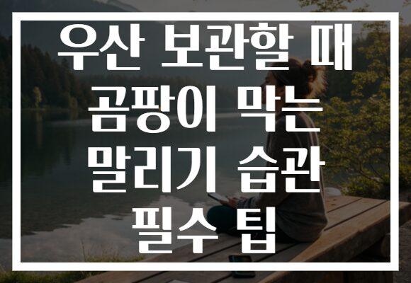 우산 보관할 때 곰팡이 막는 말리기 습관 필수 팁