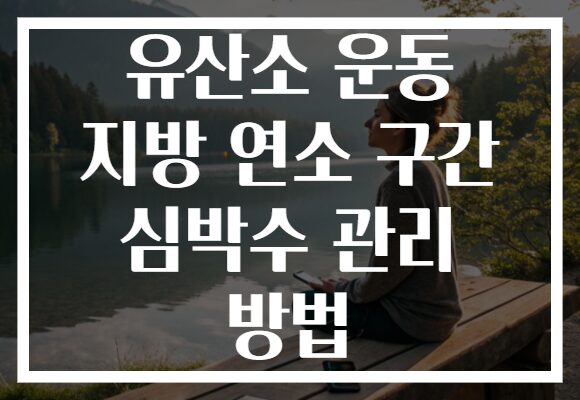 유산소 운동 지방 연소 구간 심박수 관리 방법