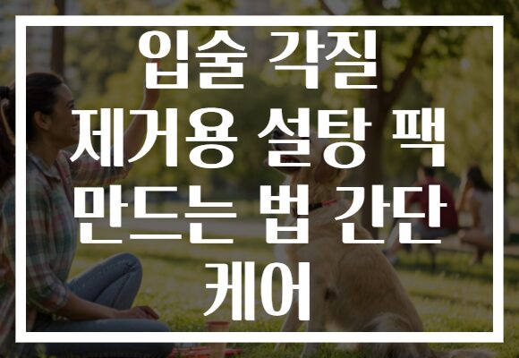 입술 각질 제거용 설탕 팩 만드는 법 간단 케어