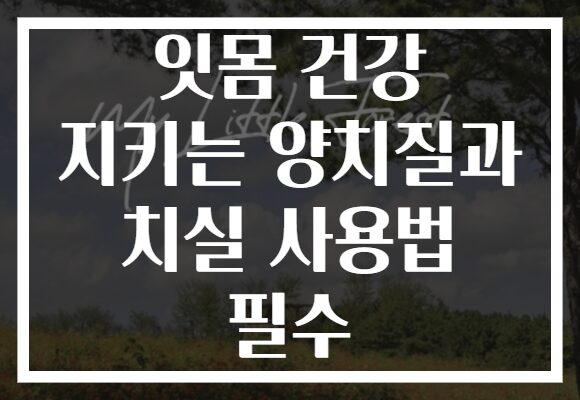 잇몸 건강 지키는 양치질과 치실 사용법 필수