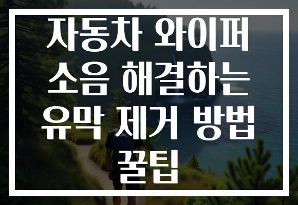 자동차 와이퍼 소음 해결하는 유막 제거 방법 꿀팁