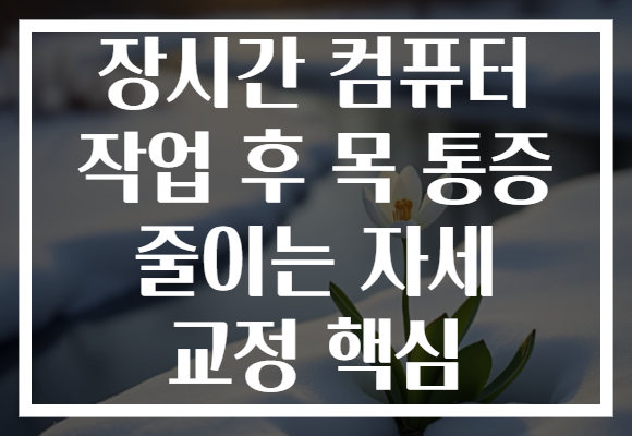장시간 컴퓨터 작업 후 목 통증 줄이는 자세 교정 핵심
