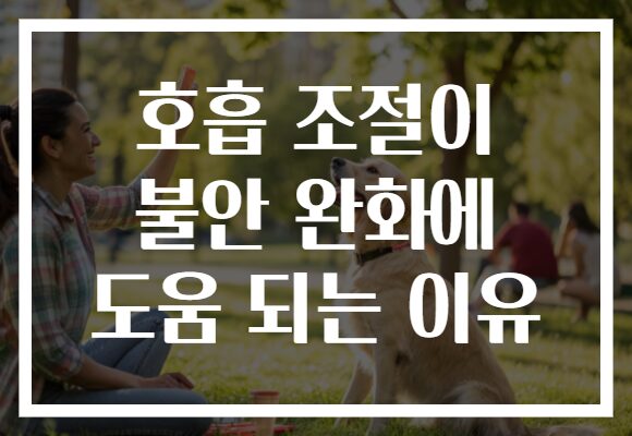 호흡 조절이 불안 완화에 도움 되는 이유