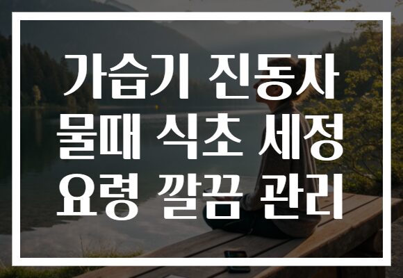 가습기 진동자 물때 식초 세정 요령 깔끔 관리