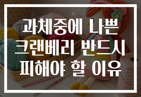 과체중에 나쁜 크랜베리 반드시 피해야 할 이유