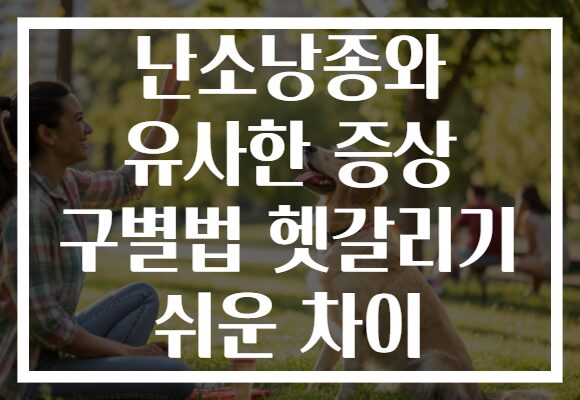 난소낭종와 유사한 증상 구별법 헷갈리기 쉬운 차이