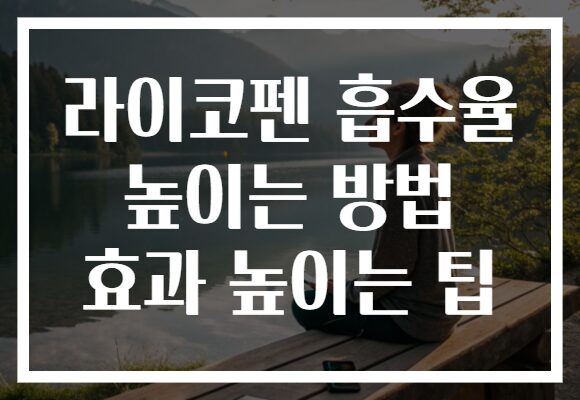 라이코펜 흡수율 높이는 방법 효과 높이는 팁