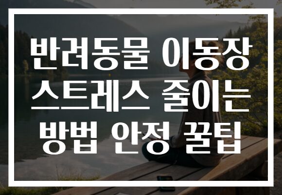 반려동물 이동장 스트레스 줄이는 방법 안정 꿀팁