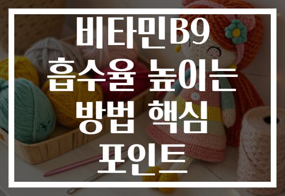 비타민B9 흡수율 높이는 방법 핵심 포인트