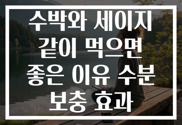 수박와 세이지 같이 먹으면 좋은 이유 수분 보충 효과